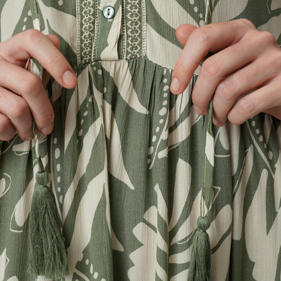 Damen Tunika-Kleid mit Allover-Muster