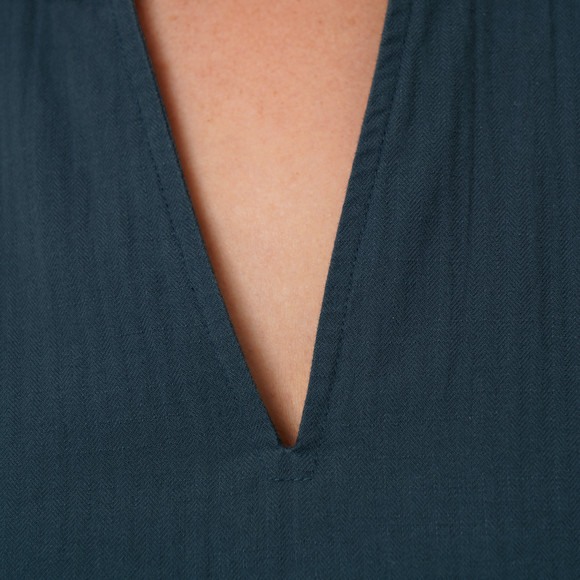 Damen Blusentop mit V-Ausschnitt