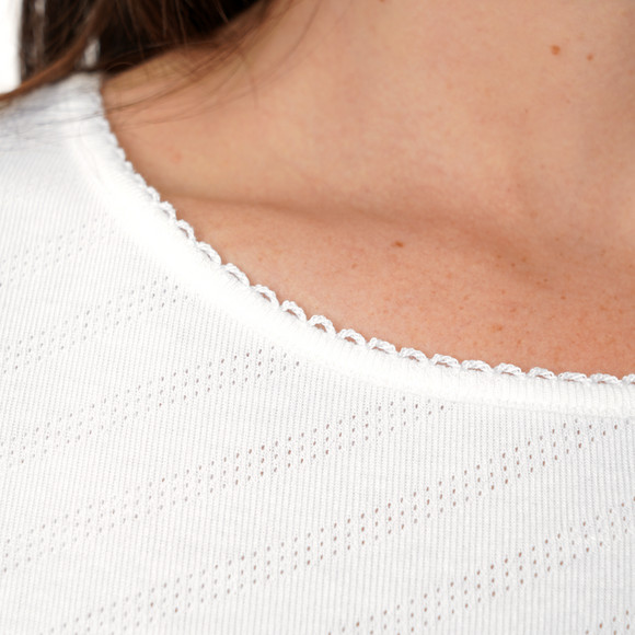Damen T-Shirt mit Ringelsaum