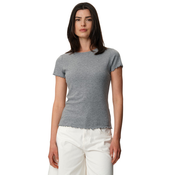 Damen T-Shirt mit Ringelsaum