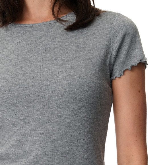 Damen T-Shirt mit Ringelsaum