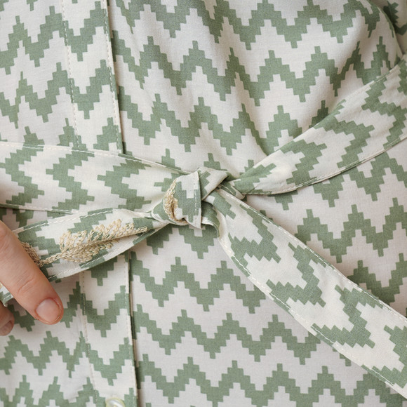 Damen Midikleid mit Zick-Zack-Muster