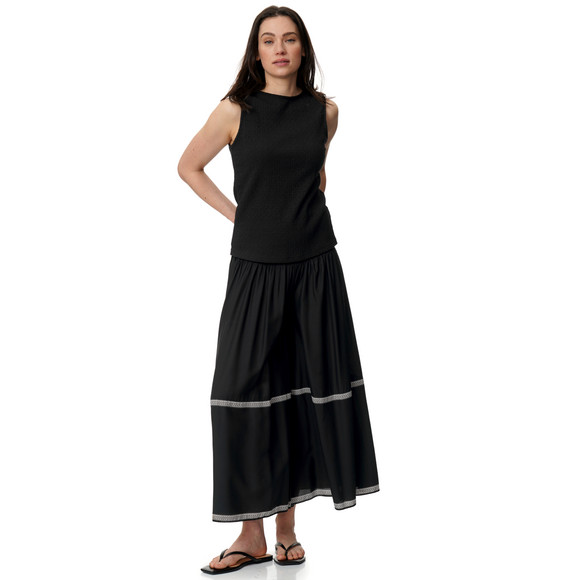 Damen Wide-Leg-Hose mit Smkokbund