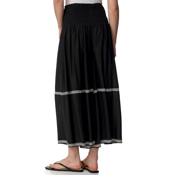 Damen Wide-Leg-Hose mit Smkokbund