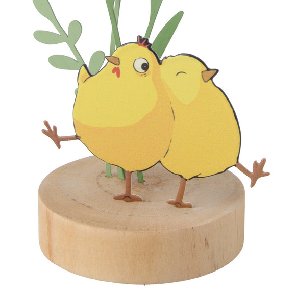 Decoratieve houder van hout en metaal