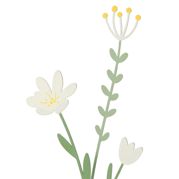 Decoratieve houder van hout en metaal