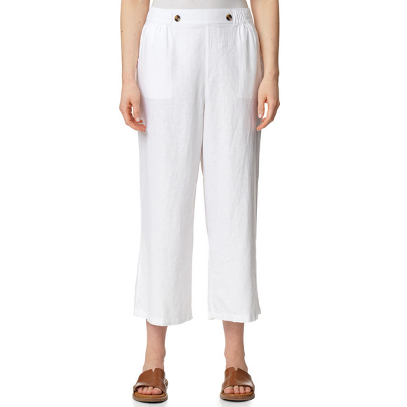 Damen Leinen-Culotte mit Elastikbund