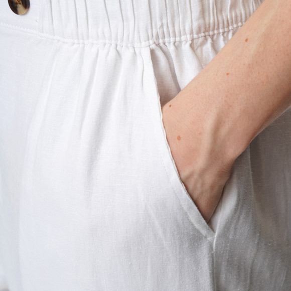 Damen Leinen-Culotte mit Elastikbund