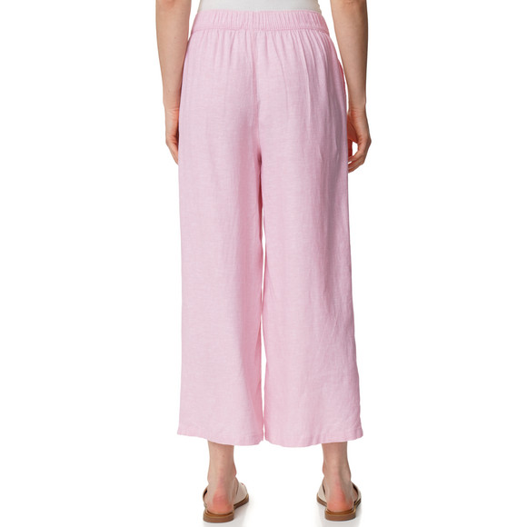 Damen Leinen-Culotte mit Elastikbund
