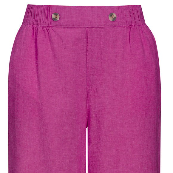 Damen Leinen-Culotte mit Elastikbund