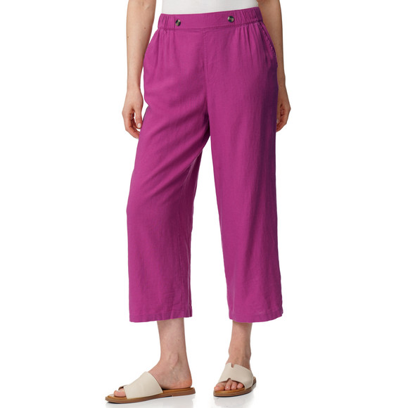 Damen Leinen-Culotte mit Elastikbund
