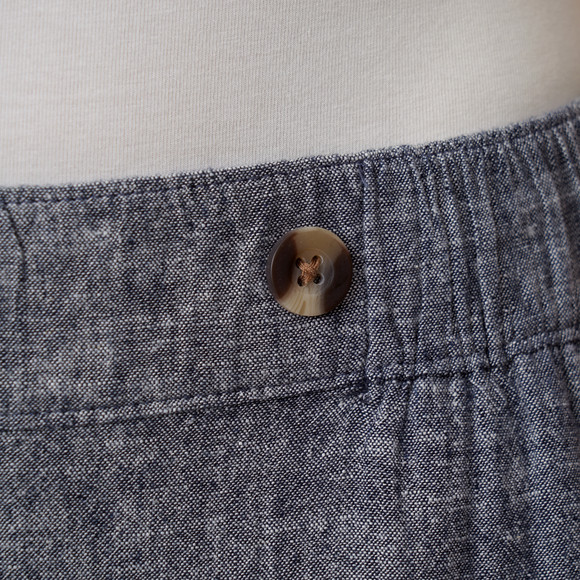 Damen Leinen-Culotte mit Elastikbund