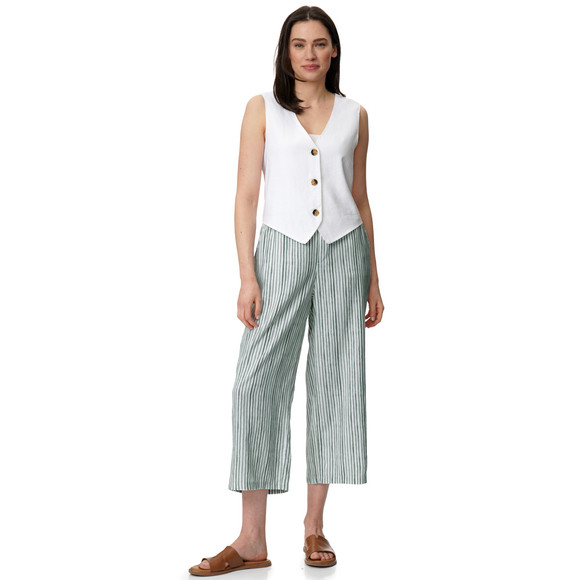 Damen Leinen-Culotte mit Elastikbund