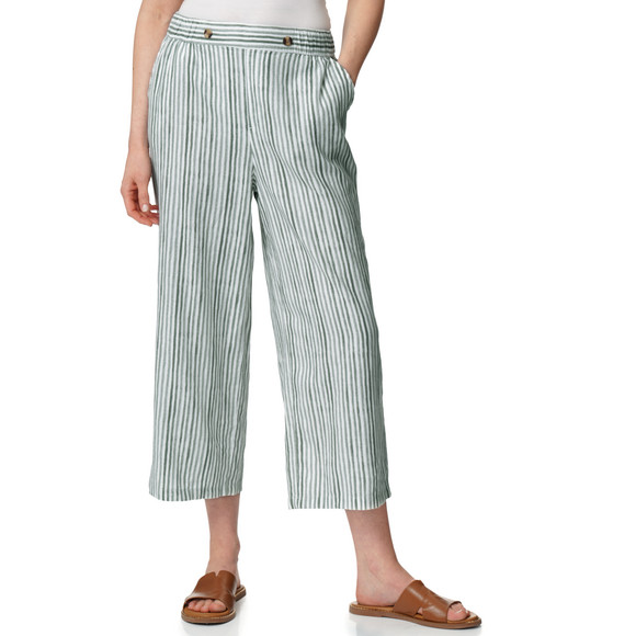 Damen Leinen-Culotte mit Elastikbund