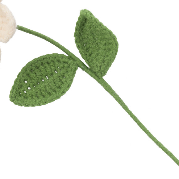 Gebreide bloem met één bloem