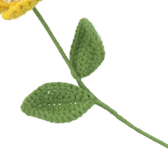 Gebreide bloem met één bloem