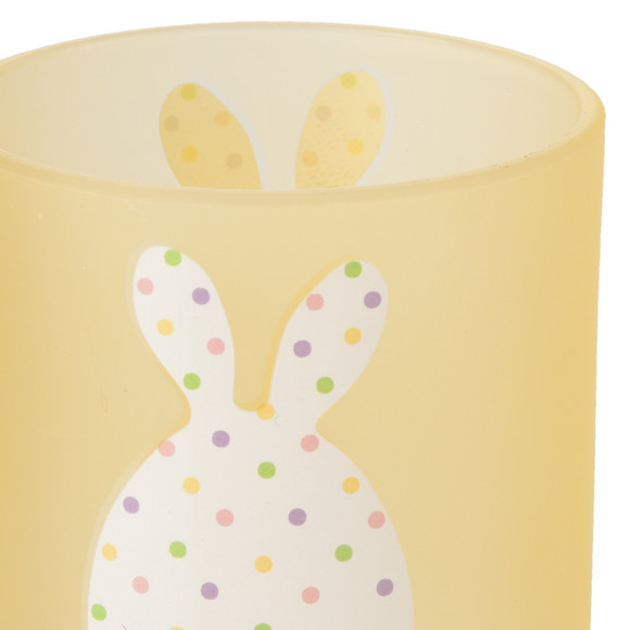 Windlicht met hazenprint