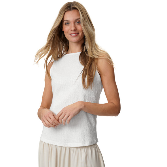 Damen Top in Crepp-Optik