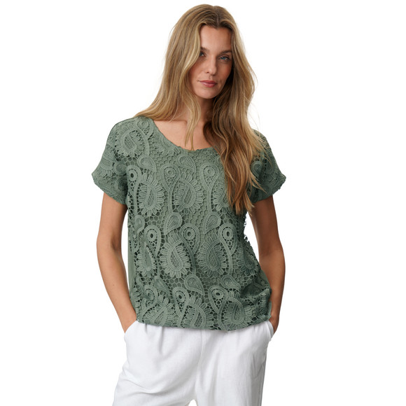 Damen T-Shirt mit Spitze