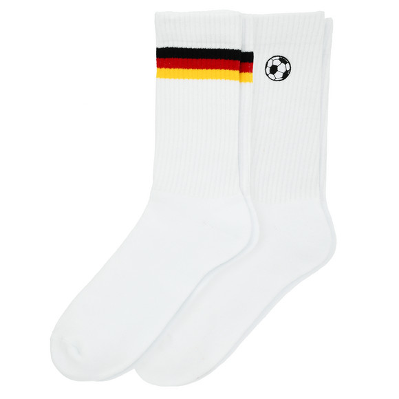 2 Paar Socken im Fußball-Design