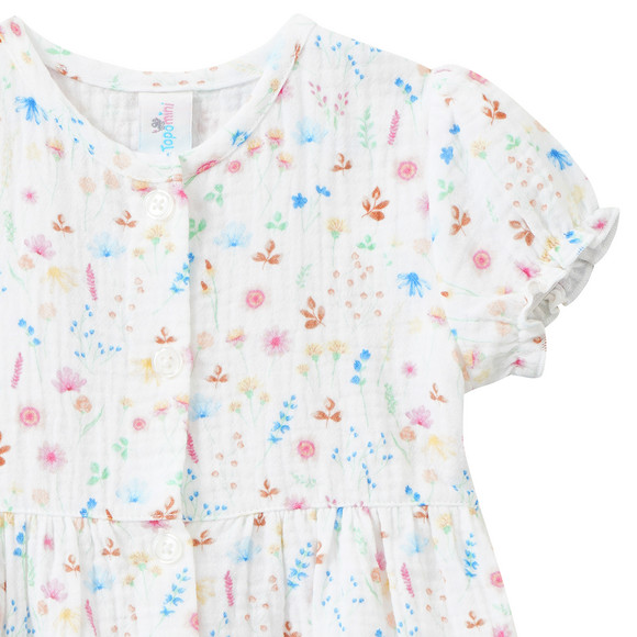 Baby Musselin-Bluse mit bunten Blumen