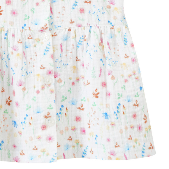 Baby Musselin-Bluse mit bunten Blumen