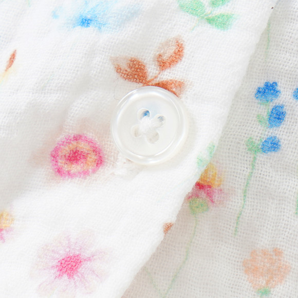Baby Musselin-Bluse mit bunten Blumen