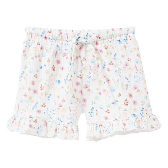 Baby Musselin-Shorts mit bunten Blumen