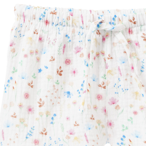 Baby Musselin-Shorts mit bunten Blumen