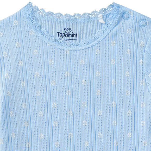Baby T-Shirt mit Ajour-Muster