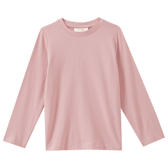 3 Mädchen Langarmshirts in Unifarben