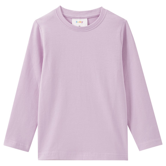 3 Mädchen Langarmshirts in Unifarben