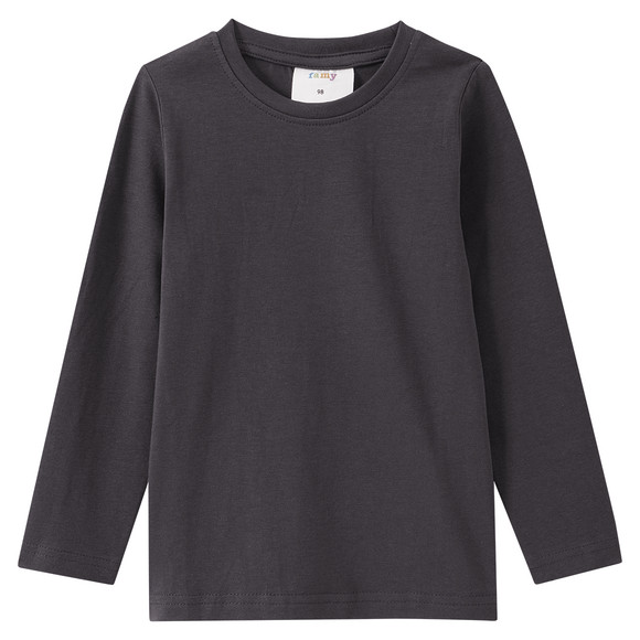 3 Mädchen Langarmshirts in Unifarben