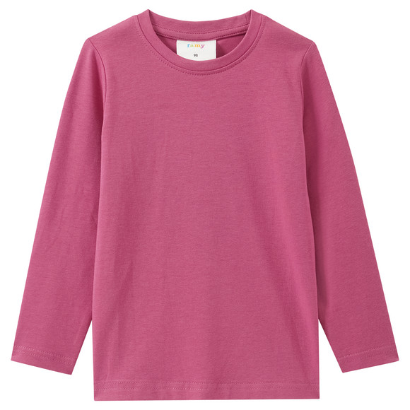 3 Mädchen Langarmshirts in Unifarben