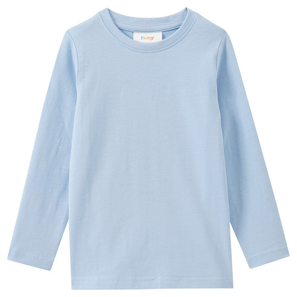 3 Mädchen Langarmshirts in Unifarben