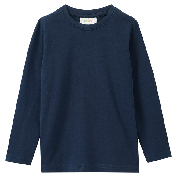 3 Mädchen Langarmshirts in Unifarben