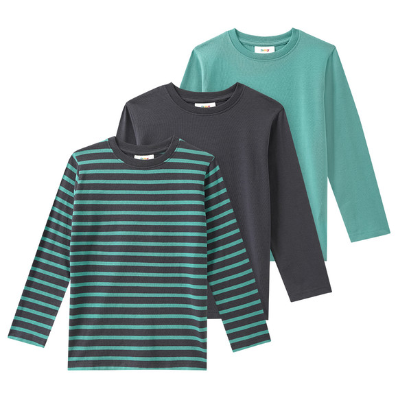 3 jongensshirts met lange mouwen