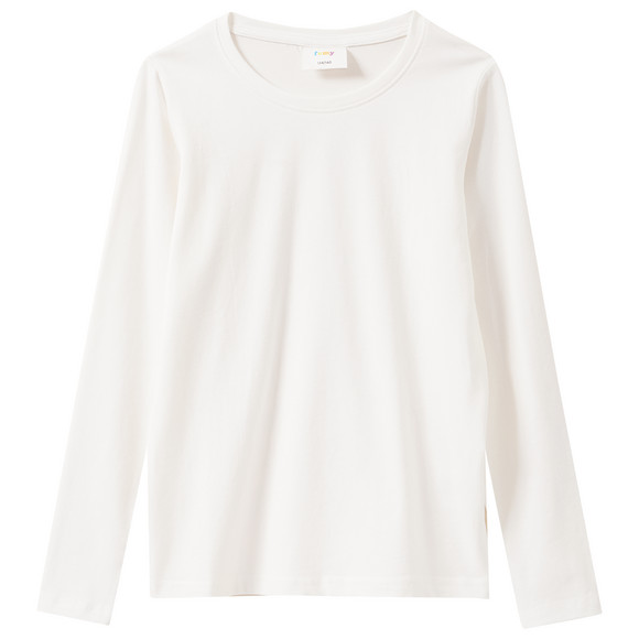 3 Mädchen Langarmshirts in Unifarben