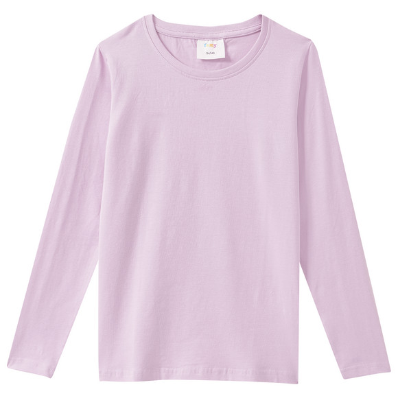 3 Mädchen Langarmshirts in Unifarben