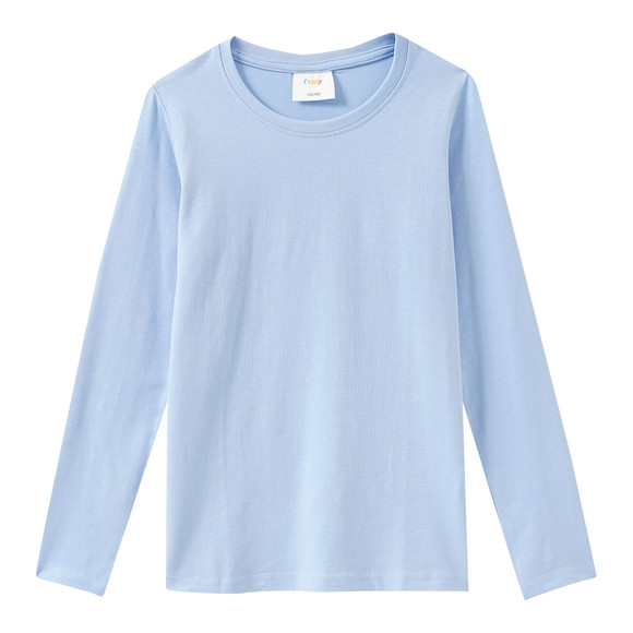 3 Mädchen Langarmshirts in Unifarben