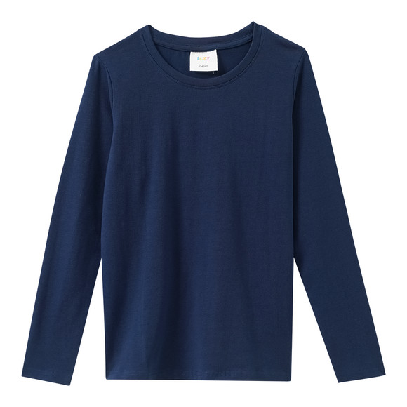 3 Mädchen Langarmshirts in Unifarben