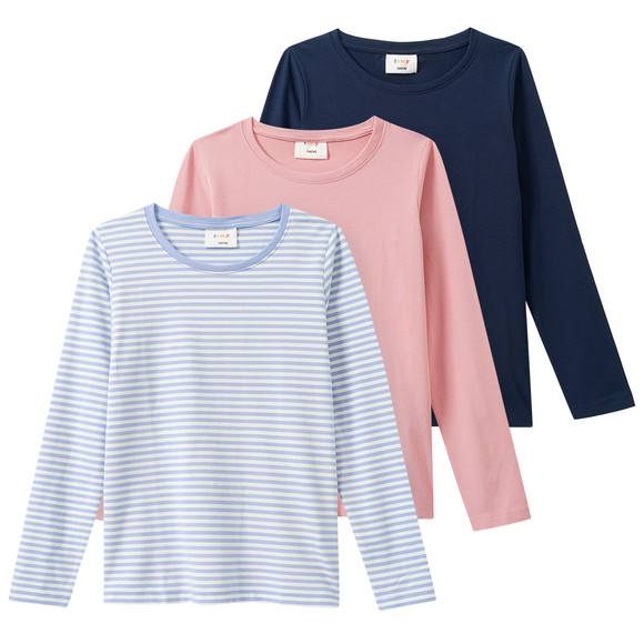 3 Mädchen Langarmshirts im Set
