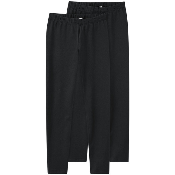 2 Mädchen Leggings mit Bio-Baumwolle