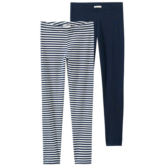 2 Mädchen Leggings mit Bio-Baumwolle