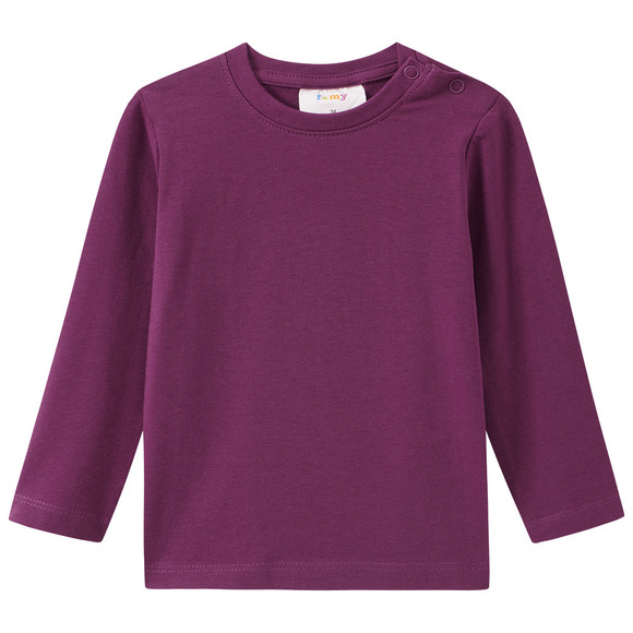 3 Baby Langarmshirts in Unifarben