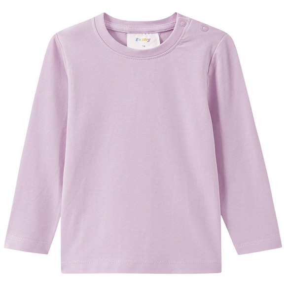 3 Baby Langarmshirts in Unifarben