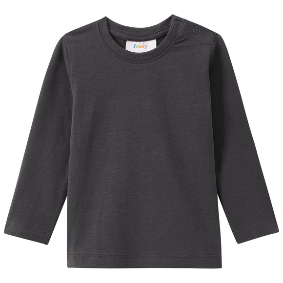 3 Baby Langarmshirts in Unifarben