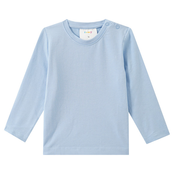 3 Baby Langarmshirts in Unifarben
