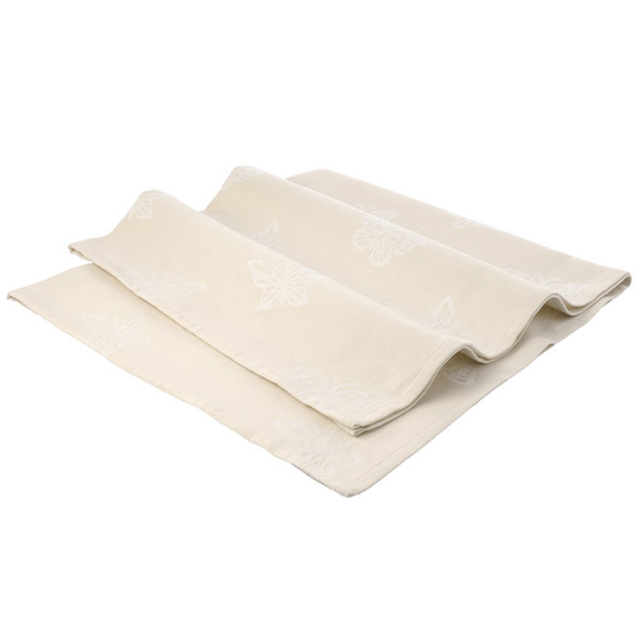 Tafelkleed met vlinders allover beige