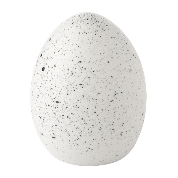 Klein decoratief ei met all-over stippen wit